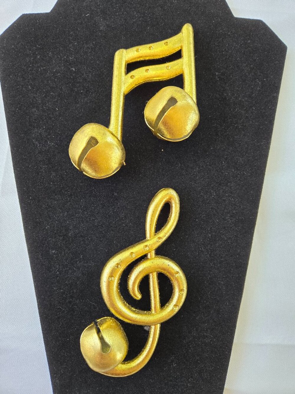 Music Gold Tone Bell Ornament Set